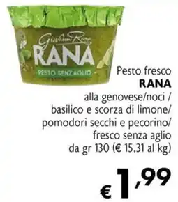 Maxi Supermercati Pesto fresco RANA offerta
