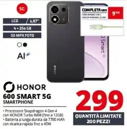 Comet Honor 600 Smart 5G Smartphone offerta