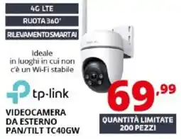 Comet tp-link videocamera da esterno pan/tilt tc40gw offerta