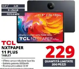 Comet TCL NXTPAPER 11 PLUS TABLET offerta