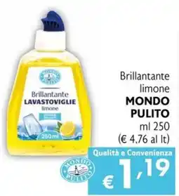 Maxi Supermercati Brillantante lavastoviglie limone Mondo Pulito offerta