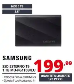 Comet Samsung SSD esterno T9 1 TB offerta