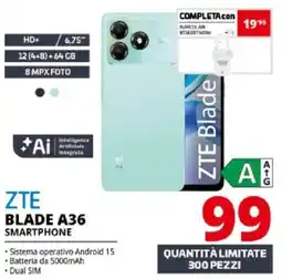 Comet ZTE BLADE A36 SMARTPHONE offerta