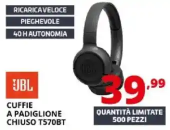 Comet JBL cuffie a padiglione chiuso T570BT offerta
