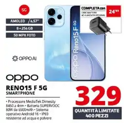 Comet Oppo Reno15 F 5G Smartphone offerta
