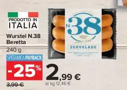 Carrefour Market Wurstel N.38 Beretta offerta