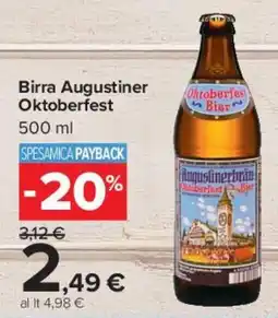 Carrefour Market Birra Augustiner Oktoberfest offerta