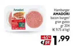 Maxi Supermercati Hamburger AMADORI bacon burger offerta