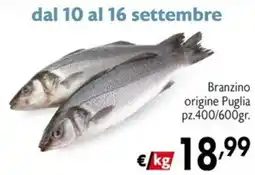 Maxi Supermercati Branzino origine Puglia offerta