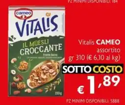 Maxi Supermercati Vitalis Cameo il muesli croccante offerta