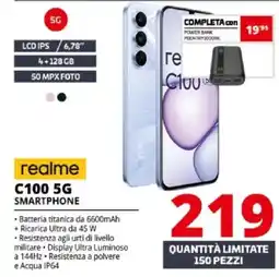 Comet realme C100 5G SMARTPHONE offerta