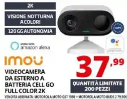 Comet Imou videocamera da esterno a batteria cell go full color 2k offerta