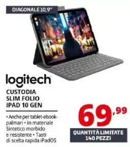 Comet Logitech custodia slim folio ipad 10 gen offerta