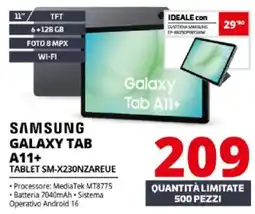 Comet Samsung Galaxy Tab A11+ offerta