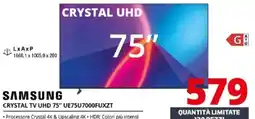Comet Samsung Crystal TV UHD 75" offerta