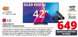 Comet LG OLED EVO TV CON AI 42" OLED42C55LA offerta