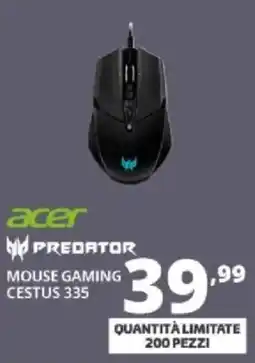 Comet Acer Predator Mouse Gaming Cestus 335 offerta