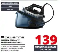 Comet Rowenta sistema stirante turbosteam vr8322 offerta