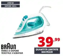 Comet Braun ferro a vapore texstyle 3 offerta