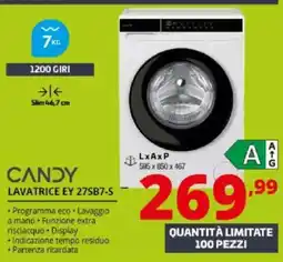 Comet Candy lavatrice ey 27sb7-s offerta