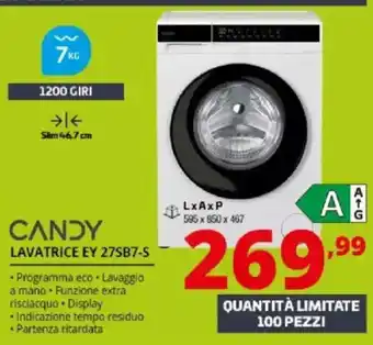 Comet Candy lavatrice ey 27sb7-s offerta