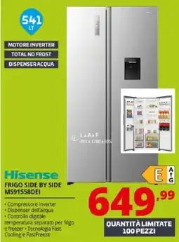Comet Hisense Frigo Side by Side MS91558DEI offerta