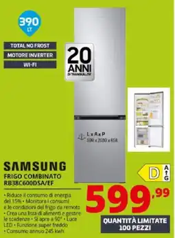 Comet Samsung frigo combinato offerta