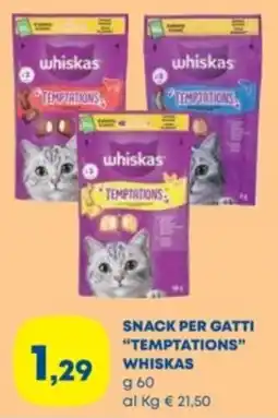 Panorama TiBi Snack per gatti "Temptations" Whiskas offerta