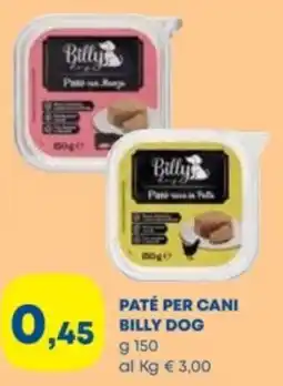 Panorama TiBi Paté per cani Billy Dog offerta