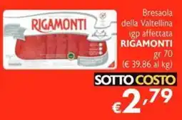 SuperW Bresaola della Valtellina igp affettata Rigamonti offerta
