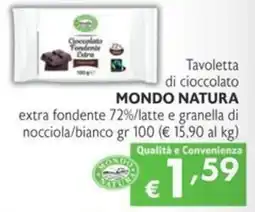 SuperW Tavoletta di cioccolato Mondo Natura offerta