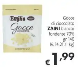 SuperW Gocce di cioccolato ZAINI bianco/fondente 70% offerta