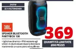 Comet JBL Speaker Bluetooth Partybox 130 offerta