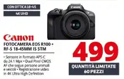 Comet Canon Fotocamera EOS R100 + RF-S 18-45MM IS STM offerta