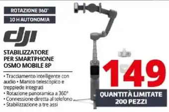 Comet DJI stabilizzatore per smartphone Osmo Mobile 8P offerta