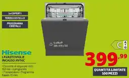 Comet Hisense lavastoviglie incasso HV16C offerta
