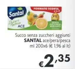 SuperW Succo senza zuccheri aggiunti SANTAL ace offerta