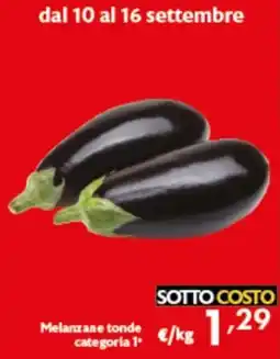 Spak Supermercati Melanzane tonde categoria 1ª offerta