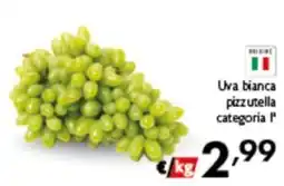 Spak Supermercati Uva bianca pizzutella categoria I offerta