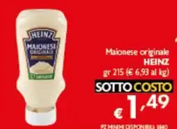 Spak Supermercati Maionese originale Heinz offerta