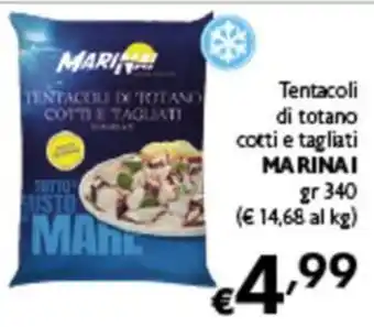 Tentacoli di totano cotti e tagliati Marina I