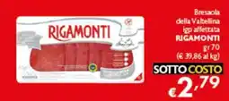 Spak Supermercati Bresaola della Valtellina igp affettata Rigamonti offerta