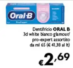 Spak Supermercati Dentifricio ORAL B 3d white bianco glamour offerta