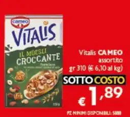 Spak Supermercati Vitalis Cameo il muesli croccante offerta
