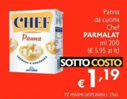 SuperW Panna da cucina Chef Parmalat offerta
