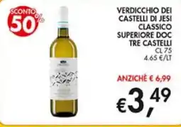 Superstore Coal Verdicchio dei Castelli di Jesi Classico Superiore DOC Tre Castelli offerta