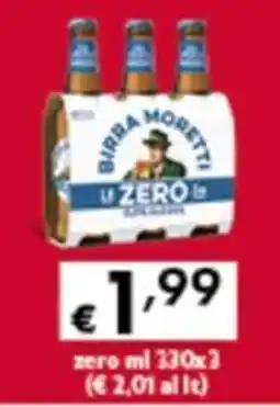 Spak Supermercati Birra Moretti Li Zero offerta