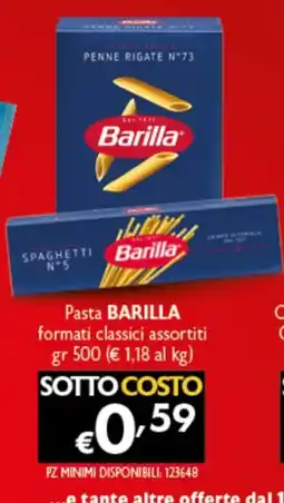 Spak Supermercati Pasta Barilla formati classici assortiti offerta