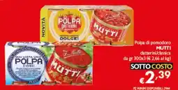 Spak Supermercati Polpa di pomodoro Mutti offerta