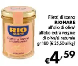 Spak Supermercati Filetti di tonno RIOMARE offerta